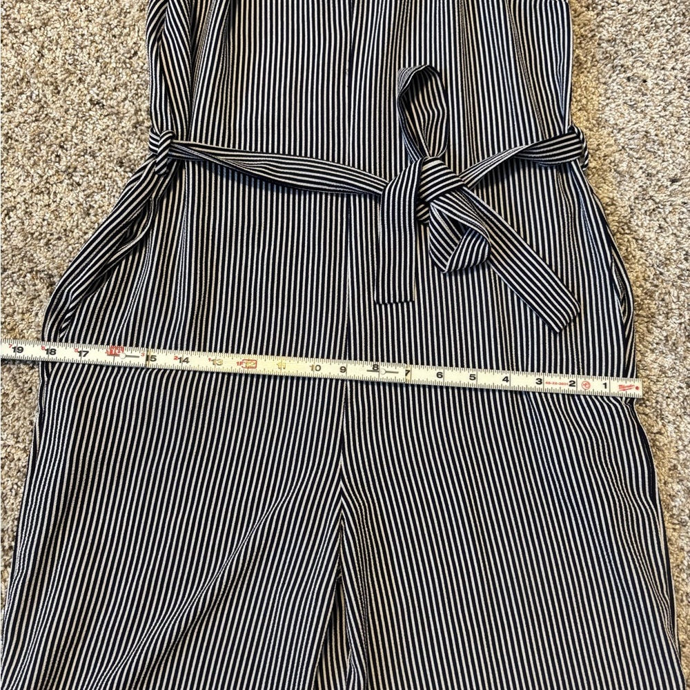 Monteau Women Striped Jumpsuit with Pockets XS - Picture 8 of 10